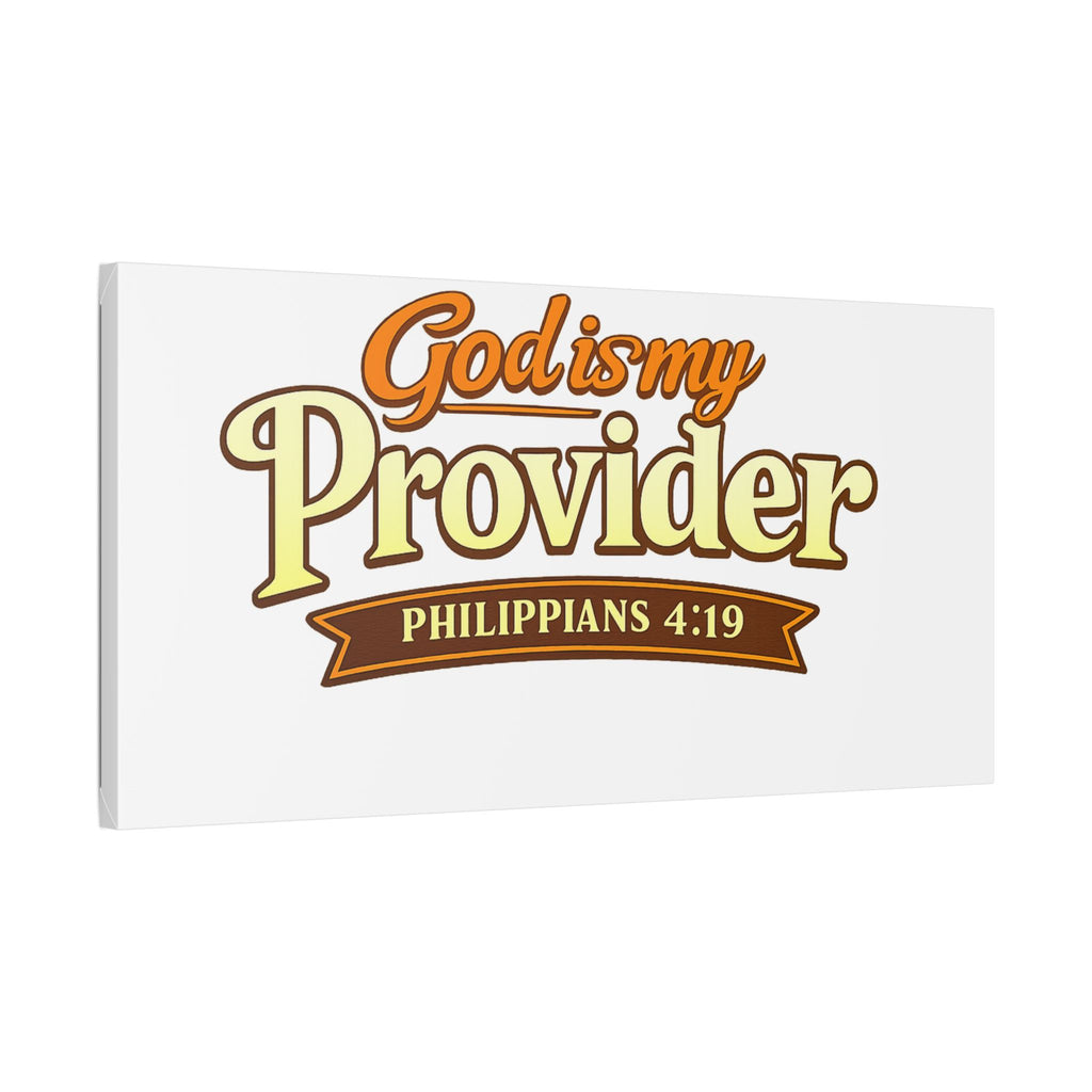 Canvas Art — "God Is My Provider" Philippians 4:19 Christian Wall Decor