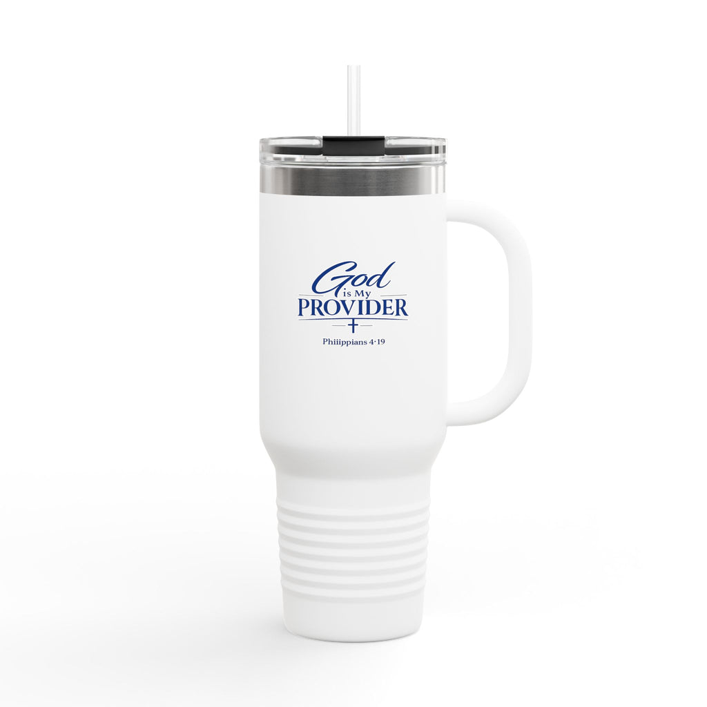 God Provider 40oz Insulated Travel Mug — Faith-Inspired Stainless Tumbler