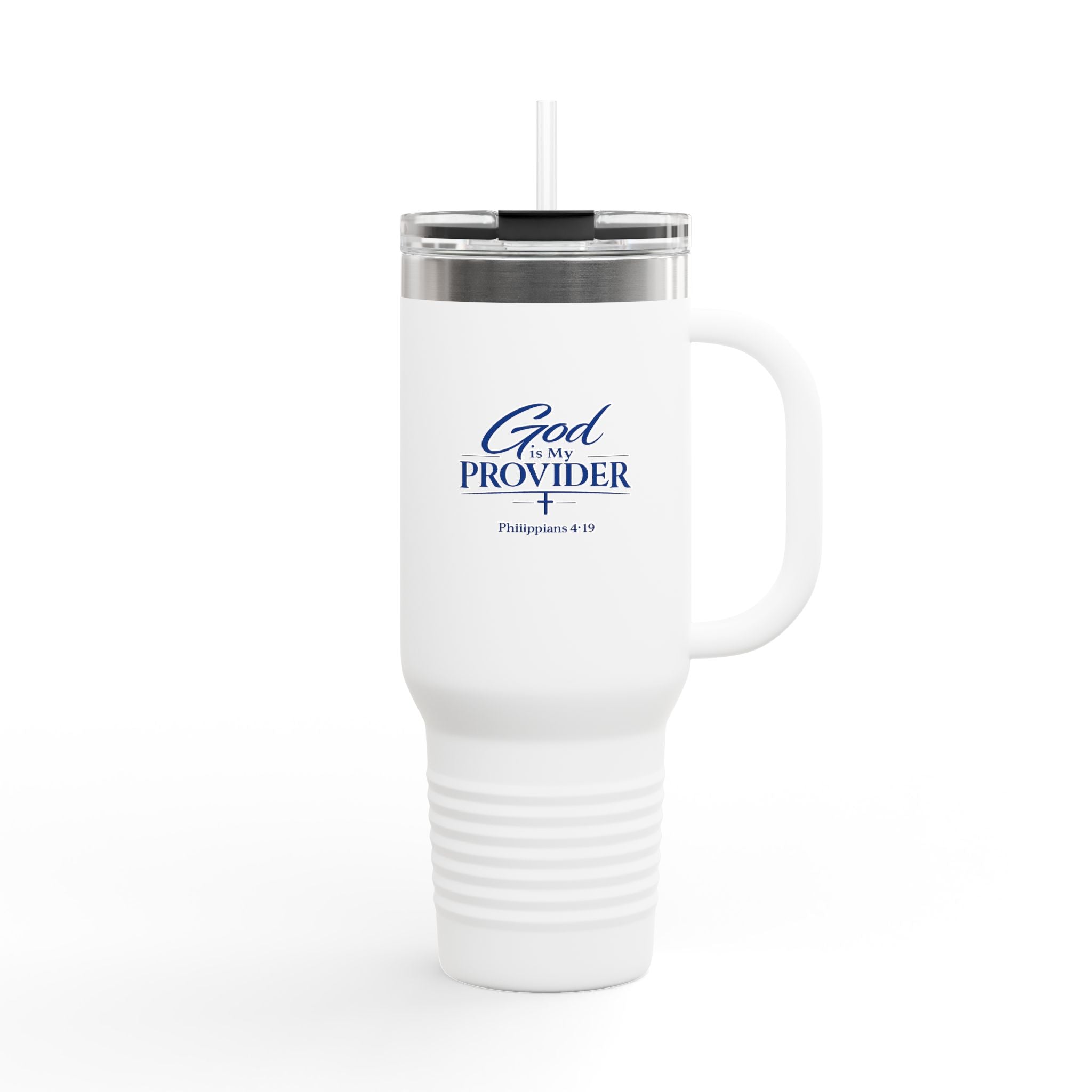 God Provider 40oz Insulated Travel Mug — Faith-Inspired Stainless Tumbler