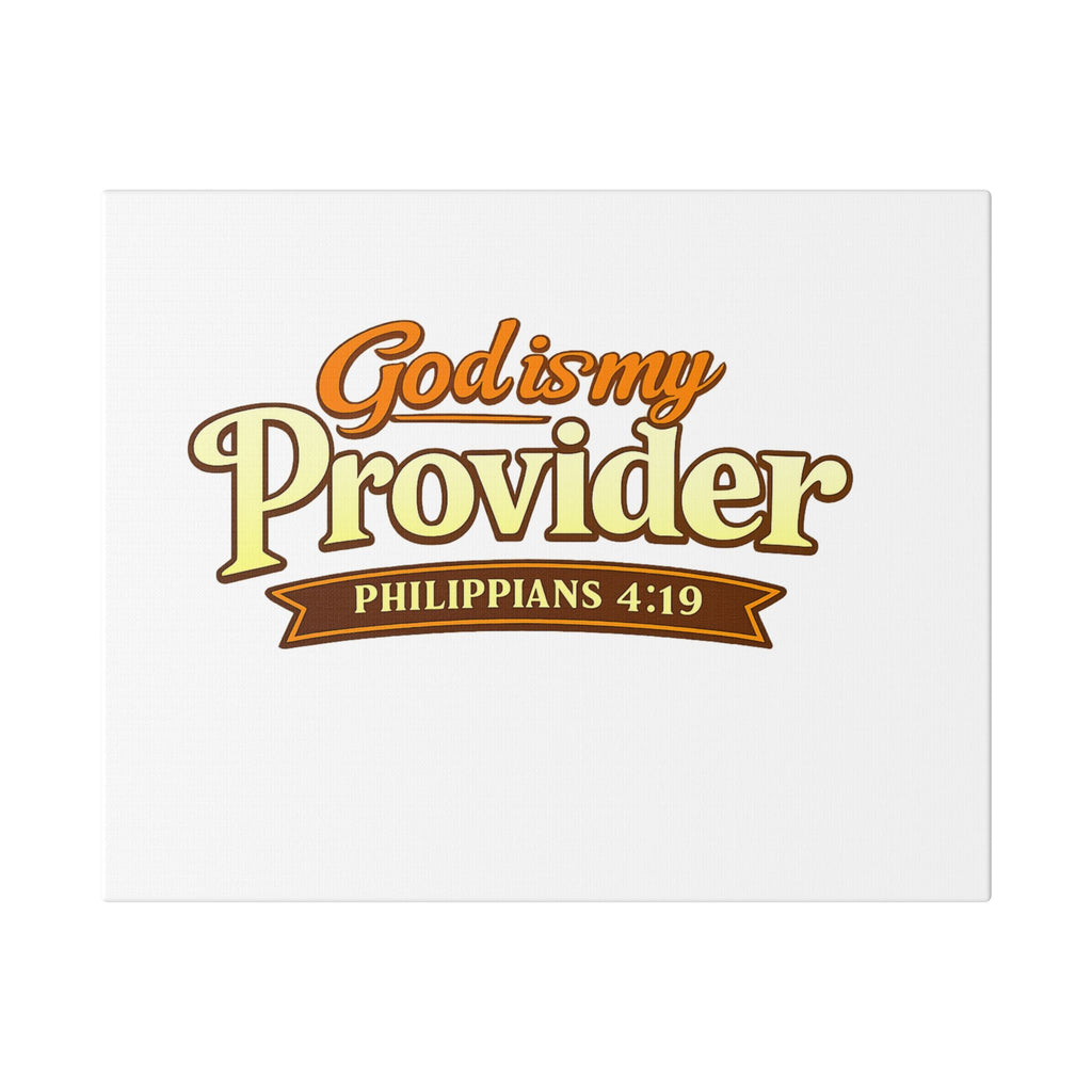 Canvas Art — "God Is My Provider" Philippians 4:19 Christian Wall Decor