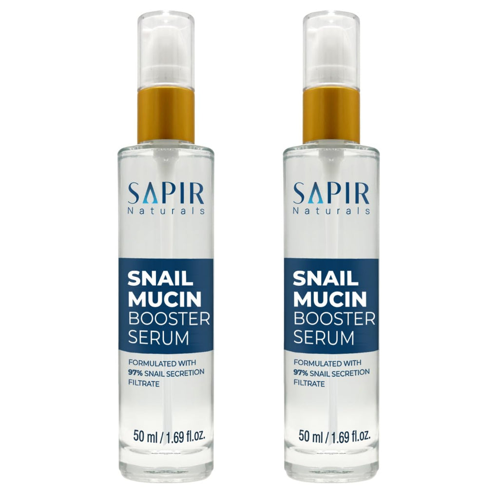 Snail Mucin Serum Repair Booster Serum 50Ml - Formulated with 97% Snail Secretion Filtrate - Facial Skin Care Products Face Serum for Women with Hyaluronic Acid - anti Aging Serum - (2 Pack)