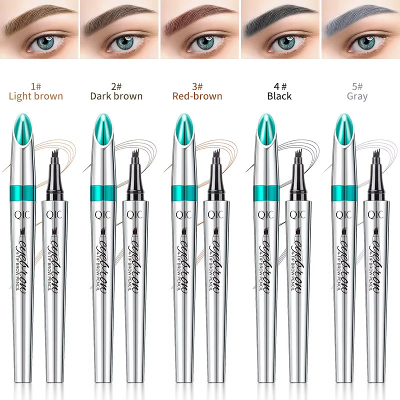 BrowSculpt 4D Microblading Eyebrow Pen – Waterproof, Long-Lasting Four-Claw Pencil for Natural, Hair-Like Strokes