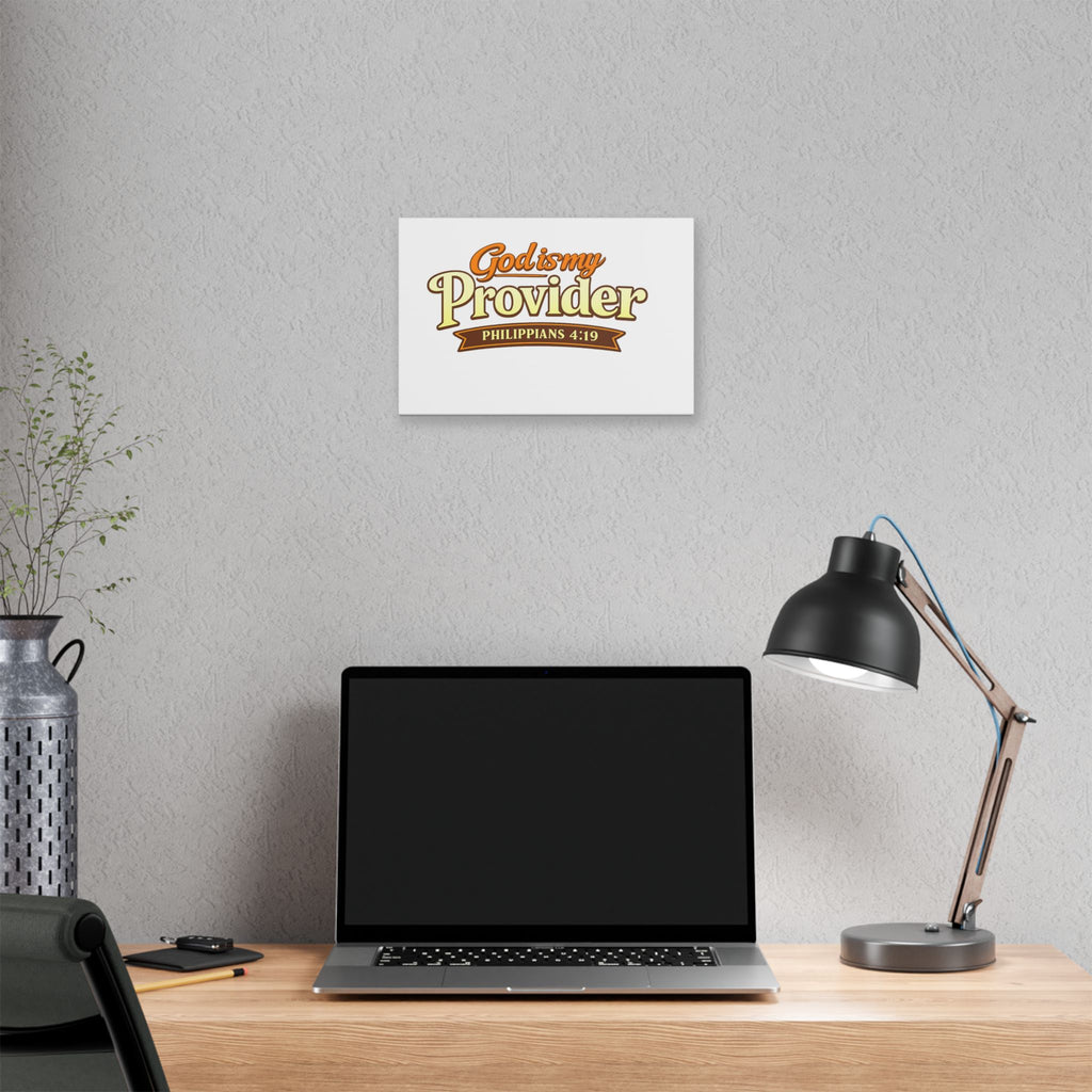 Canvas Art — "God Is My Provider" Philippians 4:19 Christian Wall Decor