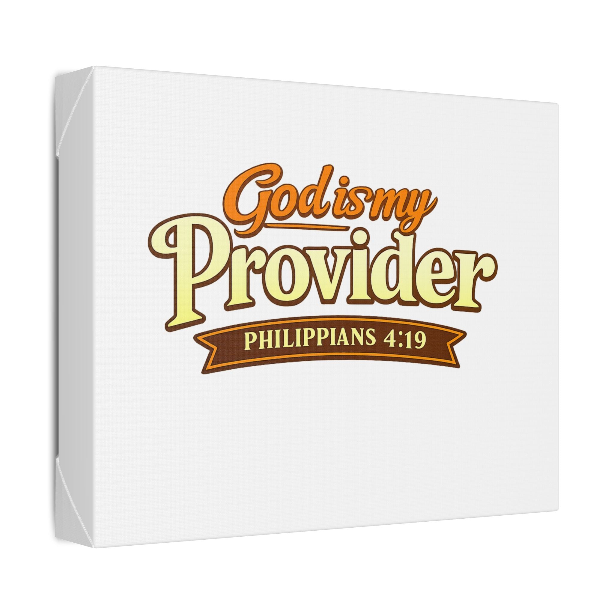 Canvas Art — "God Is My Provider" Philippians 4:19 Christian Wall Decor