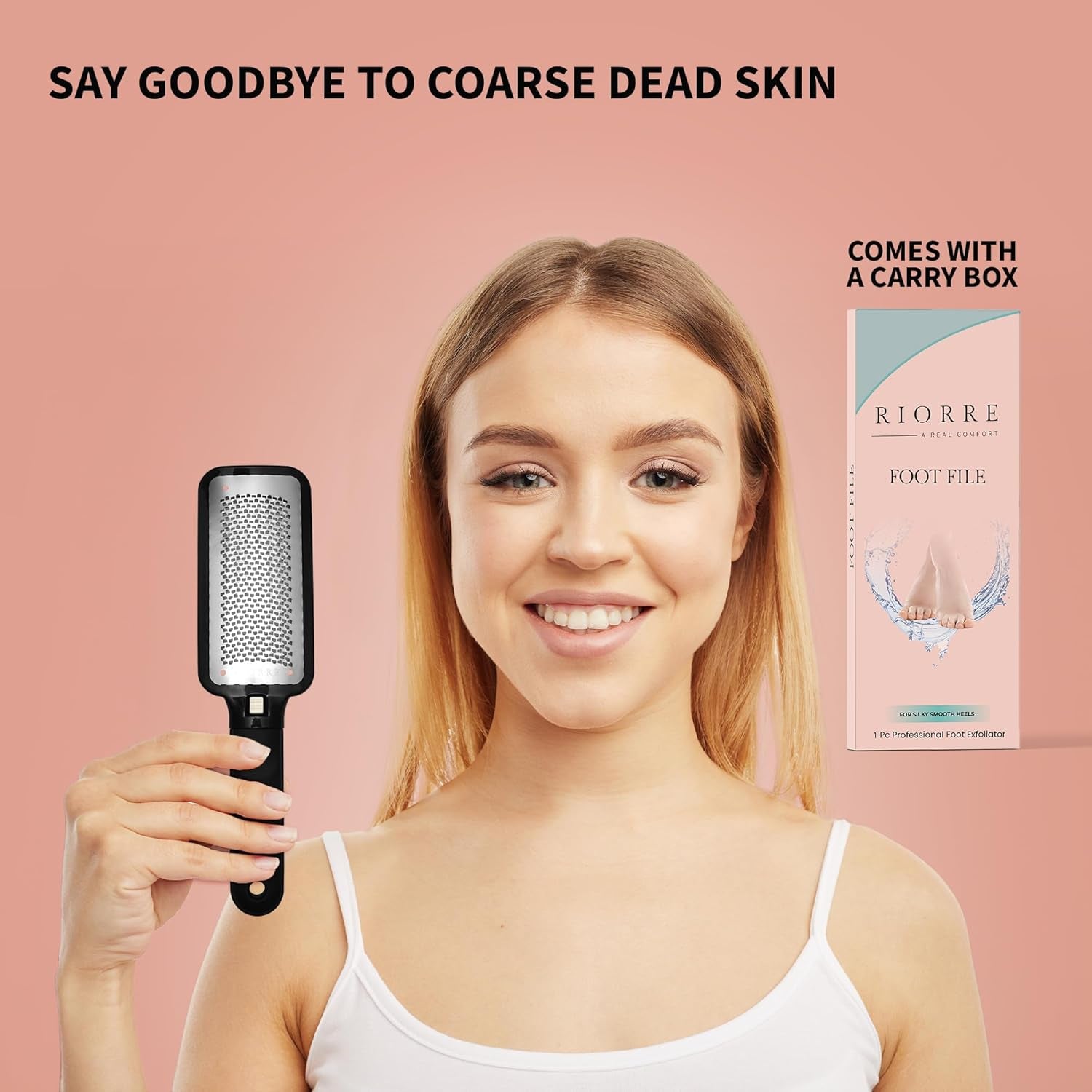 Professional Foot Scrubber for Hard Skin - Foot File, Foot Scraper & Callus Remover for Feet Leaving Soft & Smooth Heels (Foot Rasp, Pack 1)