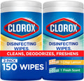 Disinfecting Wipes Value Pack, Bleach Free Cleaning Wipes, 75 Count Each, Pack of 2, Packaging May Vary