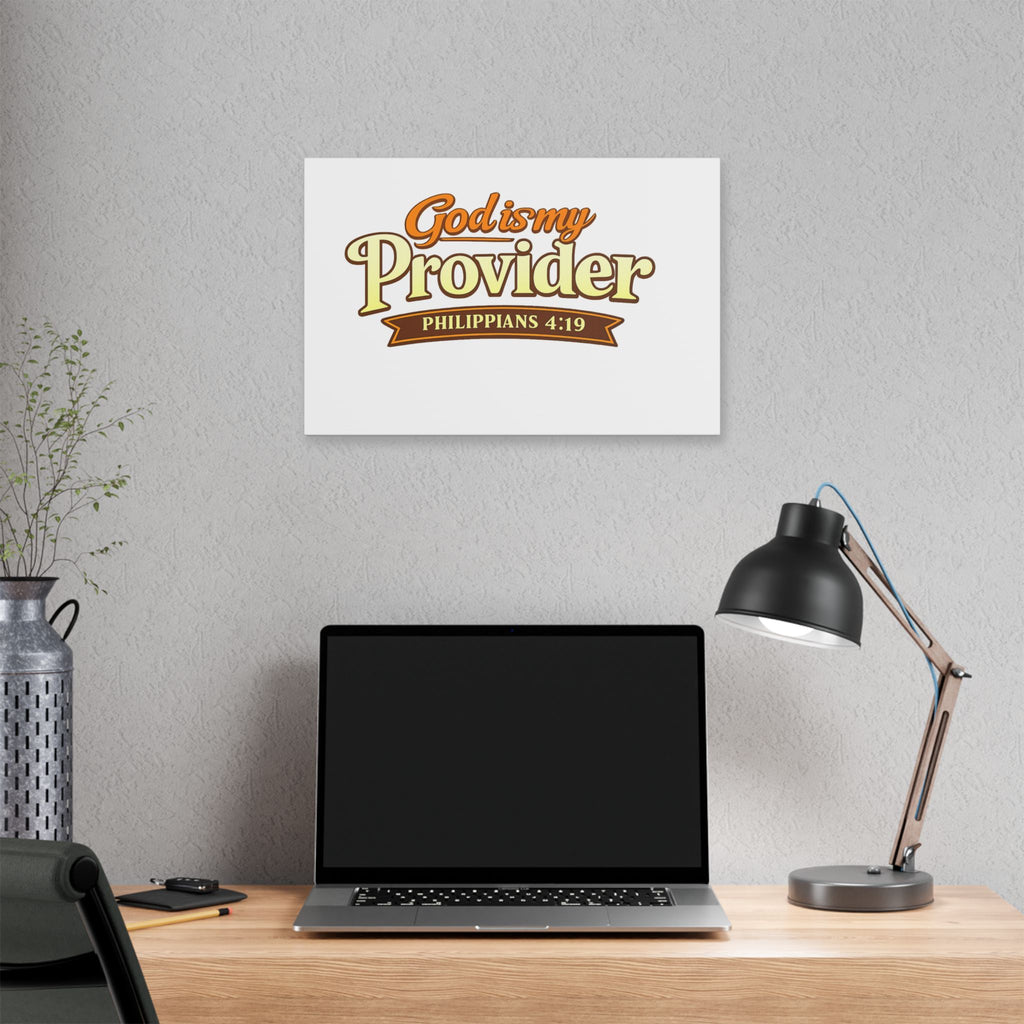 Canvas Art — "God Is My Provider" Philippians 4:19 Christian Wall Decor