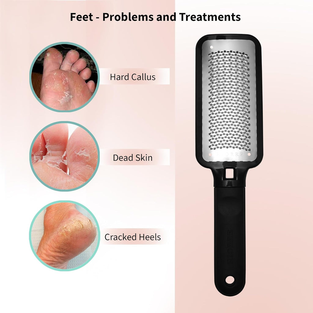 Professional Foot Scrubber for Hard Skin - Foot File, Foot Scraper & Callus Remover for Feet Leaving Soft & Smooth Heels (Foot Rasp, Pack 1)