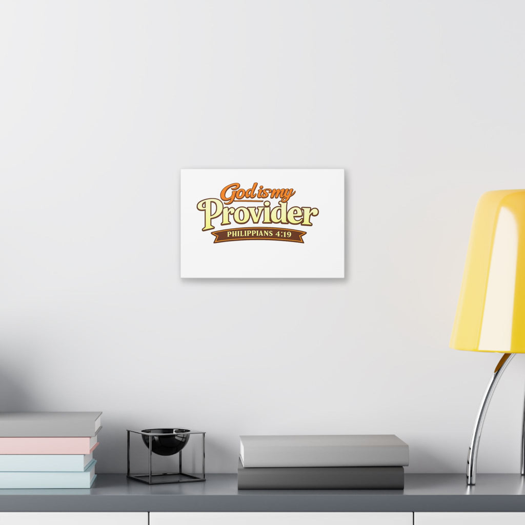 Canvas Art — "God Is My Provider" Philippians 4:19 Christian Wall Decor