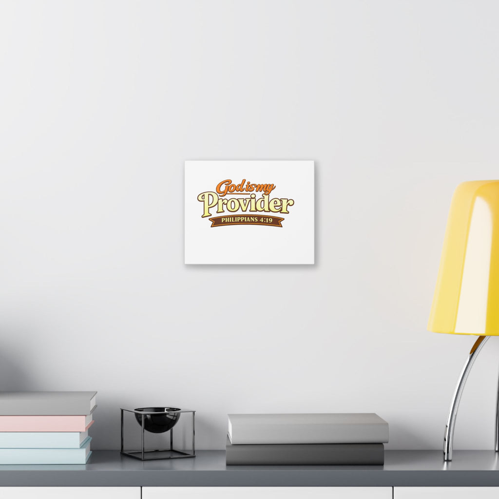 Canvas Art — "God Is My Provider" Philippians 4:19 Christian Wall Decor