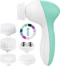 Facial Cleansing Brush | Face Scrubber Exfoliator Skin Care Beauty Products Powered Electric Wash Exfoliating Skincare Women Spin Cleanser Tools Cleaning Scrub Washer Self Care (Opal)