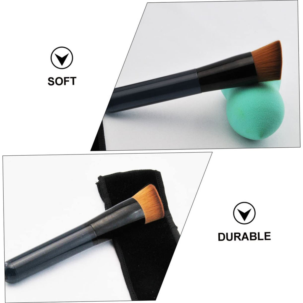 Angled Flat Foundation Brush High-Density Synthetic Hair Makeup Blending Brush for Women