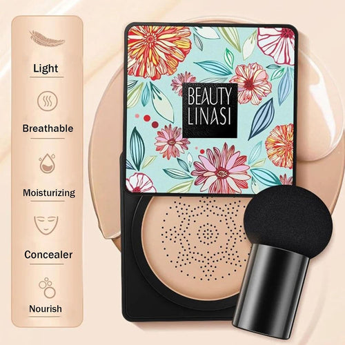 Linasi Clear Cover Air Cushion BB Cream - Moisturizing Concealer, Long Lasting Beauty Cream (B-Natural, 1PCS)