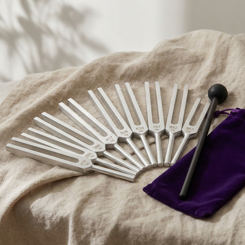 9-Piece Solfeggio Healing Tuning Fork Set